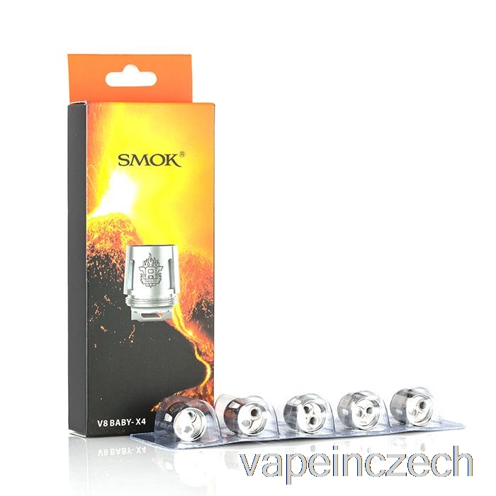 Smok Tfv8 Kojenecké Náhradní Cívky V8 Baby-x4 čtyřjádrový Vape Bez Nikotinu